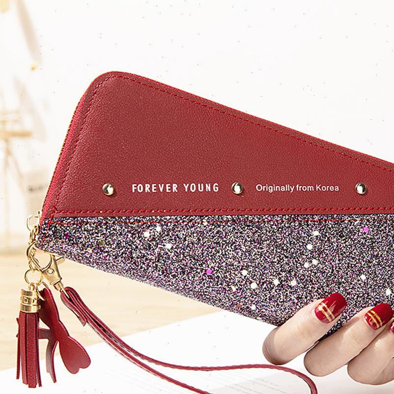 

long women wallets creative leather wallet female card holder pu coin purses girls fashion envelope bag, Red;black
