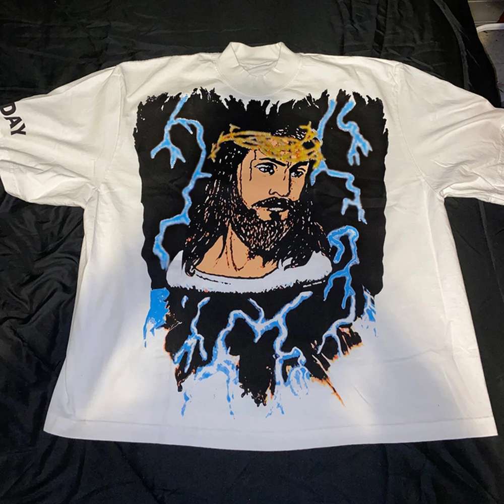 

2021ss Sunday Service T-shirt Men Jesus Avatar Graphic Printed Jesus Is King Tee Kanye West Tour Tops Oversize shirts