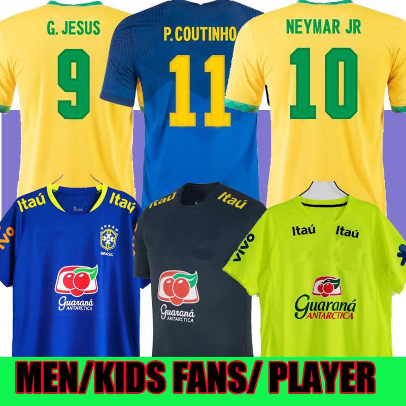 

20 21 brazils Richarlison G.JESUS soccer jerseys camiseta Copa America 2021 2022 player version COUTINHO FIRMINO Marquinhos Casemiro brasil women football shirt, Away 2