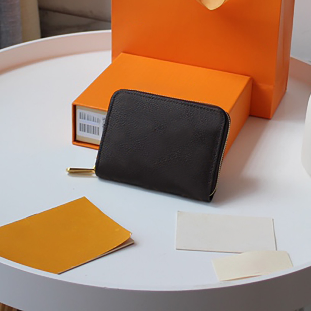 

Top classic ladies ZIPPY zipper coin purse Card Holders Fashion designer men wallet mini wallets with brown canvas credit cardholder, Brown chessboard-11*8*2