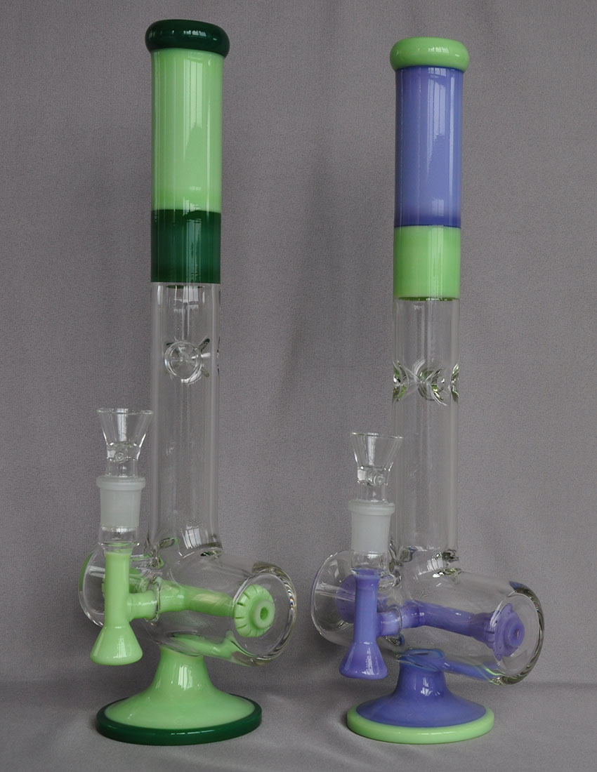 

Vintage RR 14inch Glass Bong Water Hookah Smoking Pipes Oil Burner With Bowl can put customer logo