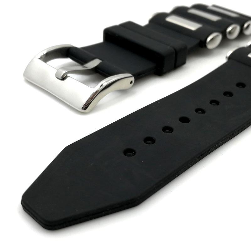 

Watch Bands 2021 High-end Accessories Inlay Metal Grain 20 22 24 26mm Silicone Strap