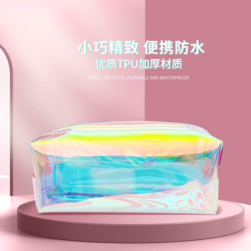 Cosmetic Bags & Cases Fashion Laser Bag Women Makeup Case TPU Transparent Beauty Organizer Pouch Female Jelly Lady Make Up Waterproof