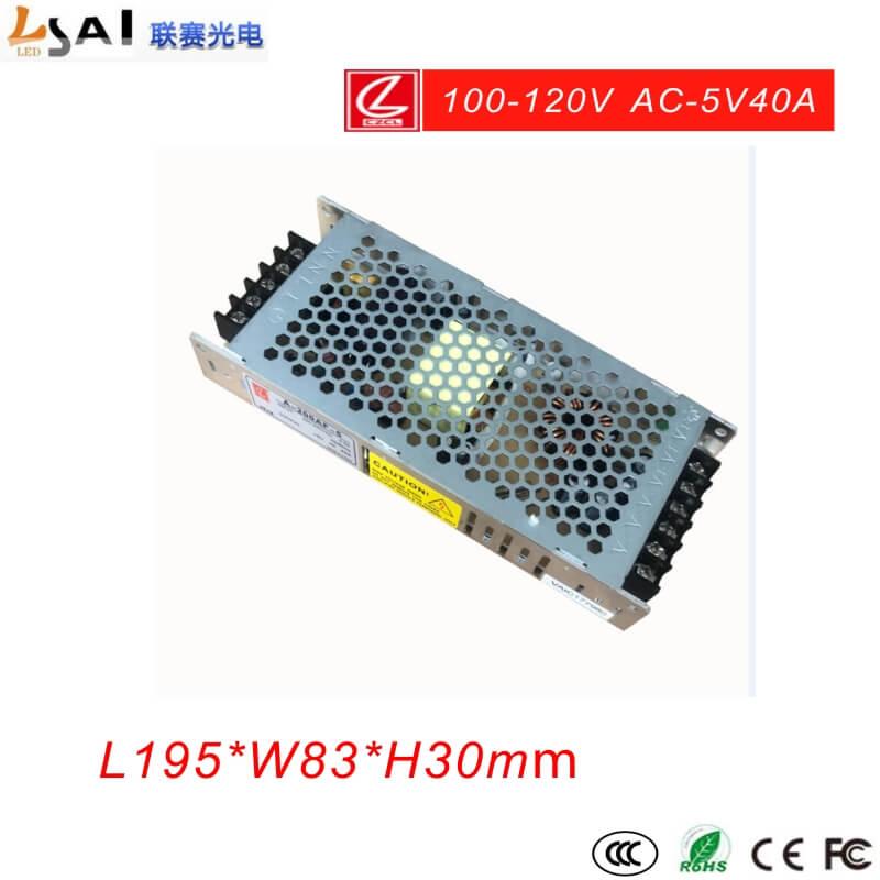 

Led 5V Power Supply AC110V Input 40A200W Display/AC100V-DC5V40A Ultra-thin Modules