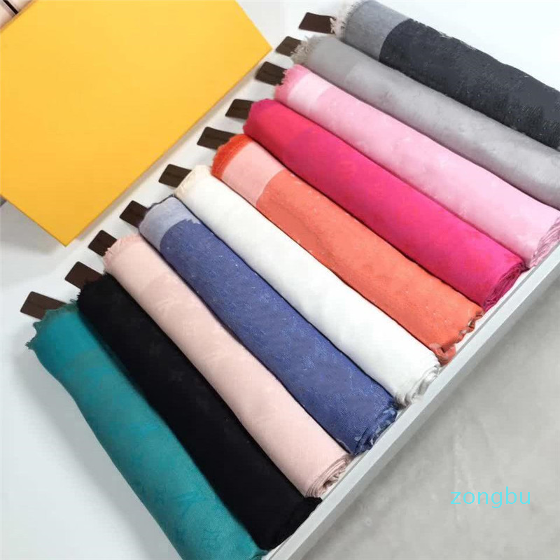 

Classic fashion Scarf for Women wool silk cashmere Letter Scarfs Shawl 18color Ladies Scarves Size 140x140cm without box
