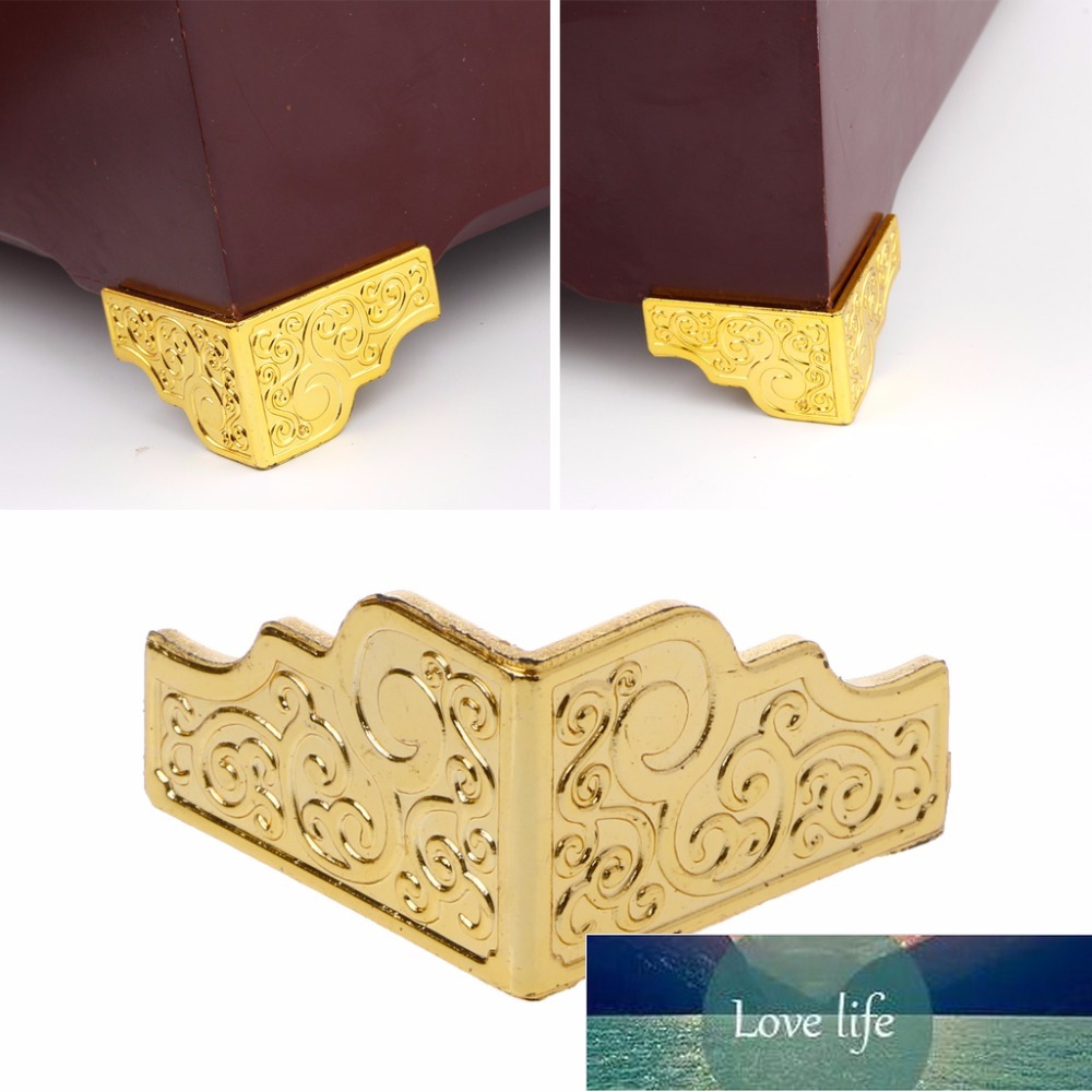

20PCS Gold Jewelry Box Wood Case Decorative Feet Leg Corner Protector Furniture Plastic