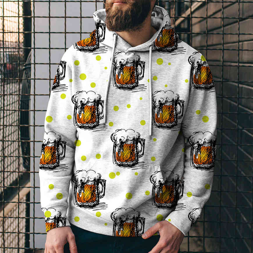 

men's sweater beer ftival 3d digital printed hooded sweater rmzg, Black