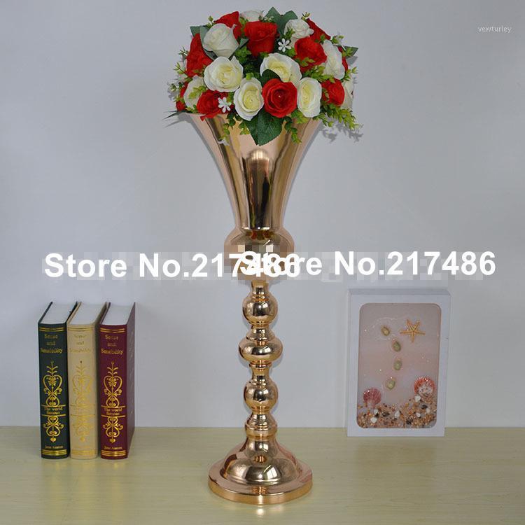 

Party Decoration Style Wholesale High Quality Event Silver Gold Trumpet Vase For Decor