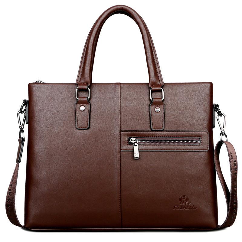 Briefcases Document Storage Bag Man Handbag Computer Package Single Shoulder Satchel Leisure Time Will Capacity Male Office Laptop 15'6-image-730718007