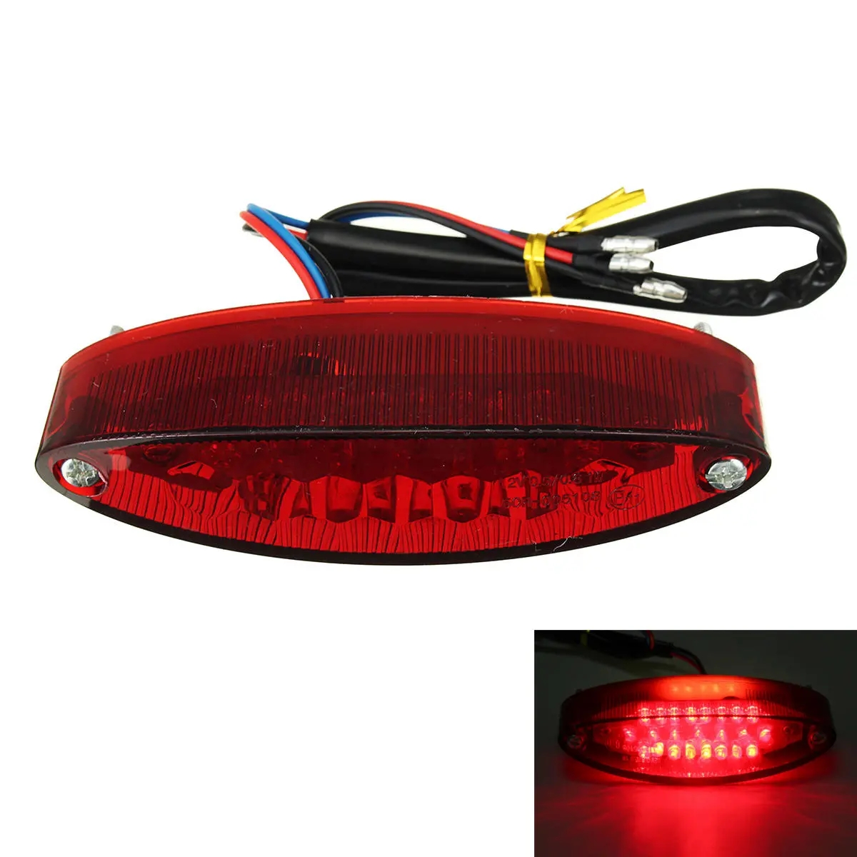 

12V Motorcycle 28 LED Rear Brake Tail License Plate Light Red Lamp Universal