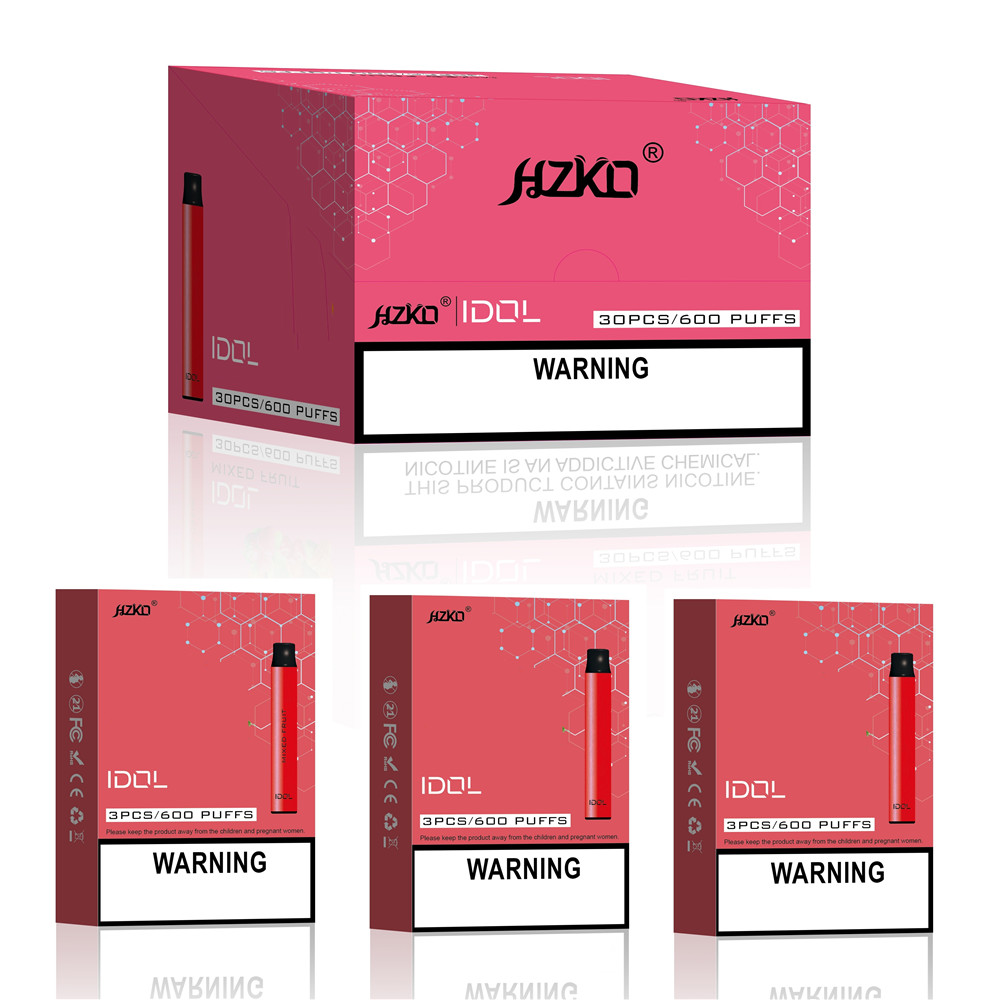 

Authentic HZKO IDOL Disposable Pod E cigarettes Device Kit 600 Puffs 500mAh battery Prefilled 3ml Cartridges Vape Pen Vs Plus Bar Stick 100% Genuine