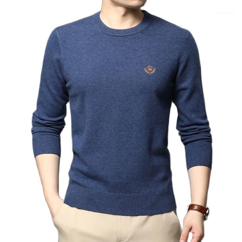

Men's Sweaters 2021 Fashion Brand Knit Pullover Korean Designer Crew Neck Mens Sweater Streetwear Autum Winter Casual Jumper Men Clothing, Wu lan