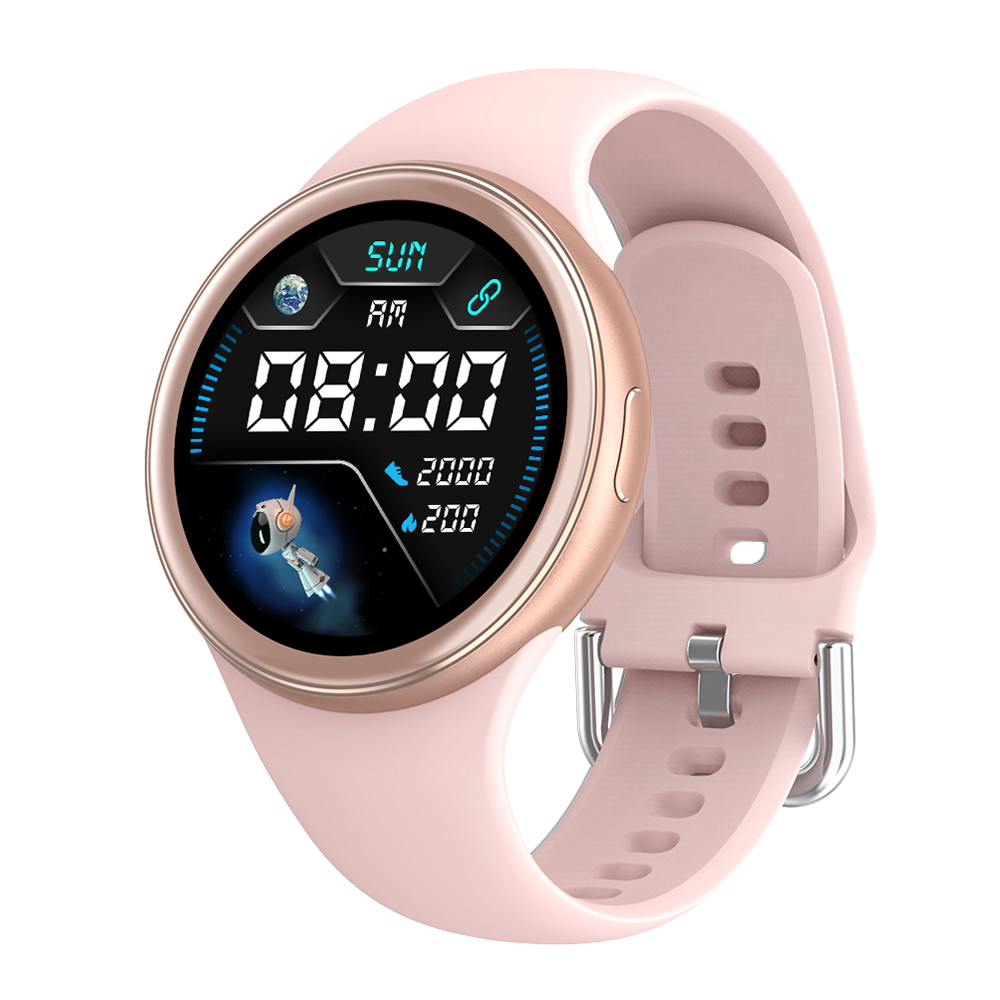 

MELANDA 2021 Sports Smart Watch Women IP68 Waterproof Smartwatch Fitness Real-time Activity Tracker Heart Rate Monitor Lady Bandg, Pink