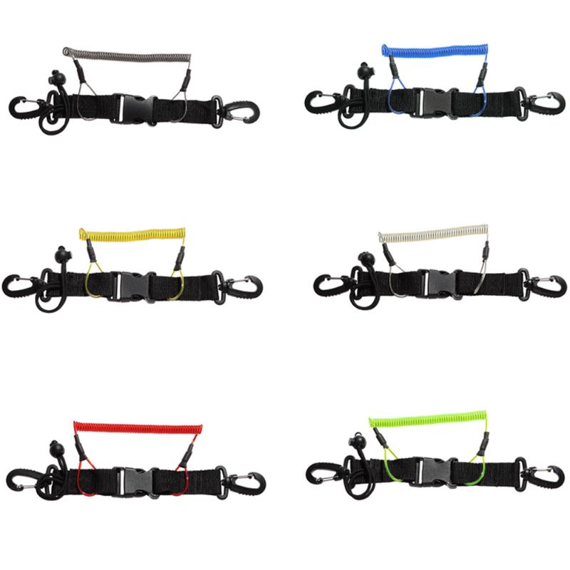 

Pool & Accessories Scuba Diving Lanyard Coil Springs Camera Spiral With Ring Dive Torch Underwater Housing