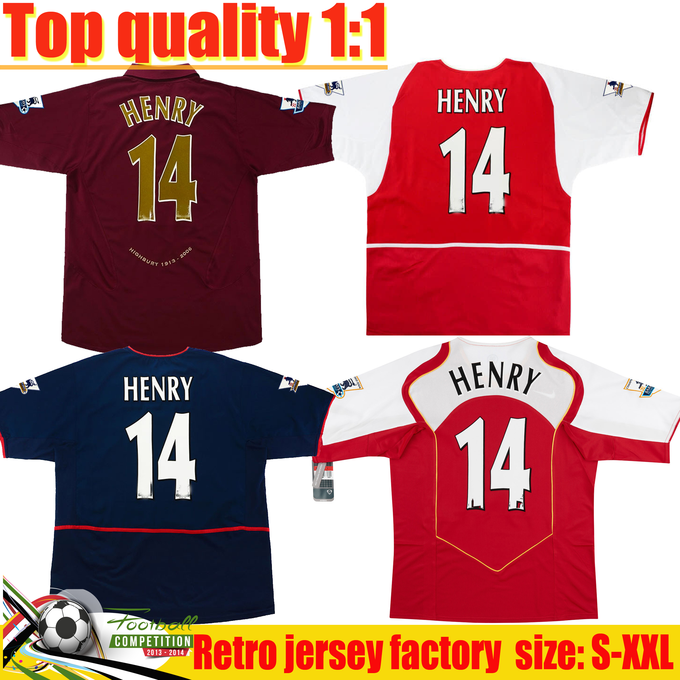 

02-04 Arsen away HENRY Retro soccer jerseys 2002 2003 2004 2006 Uhmhf classic vintage Wright FABREGAS Ljungberg Vieira BERGKAMP football shi, Black;yellow