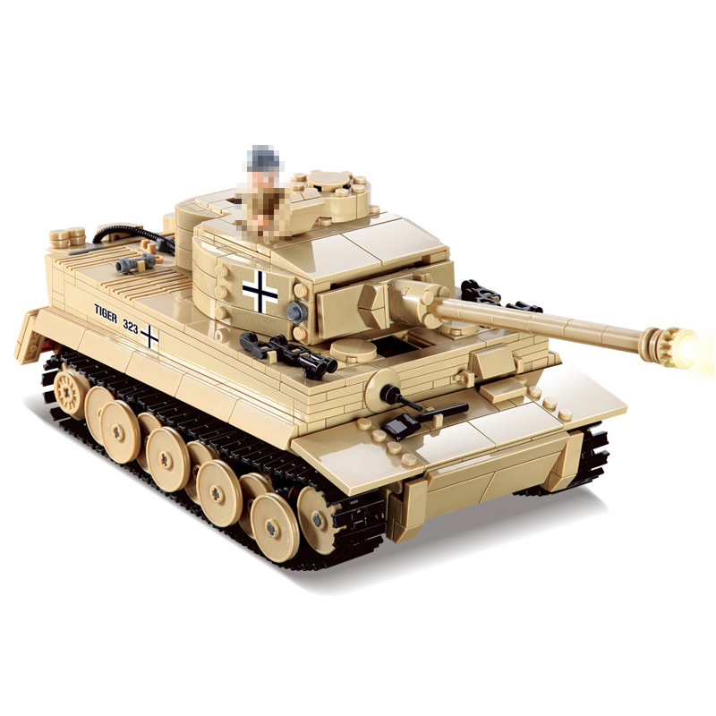 

Kazi KY82011 Tank Model Kits Building Blocks Bricks WW2 995pcs Century Military 3D King Tiger 323 Toy For Boy