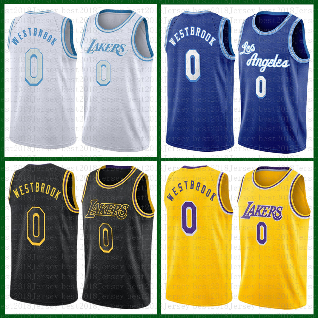 

Russell 0 Westbrook Basketball Jersey LosAngelesLakers2021 New LeBron 23 6 James Anthony 3 Davis Earvin 32 Johnson Alex 4, Black;red