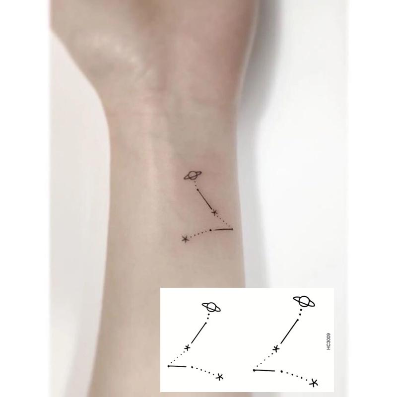

Temporary Tattoos Nu-TATY 25 Set Ins Style Waterproof And Durable Wrist Ankle Skin Simple Star Tattoo With Girl's Heart Sticker