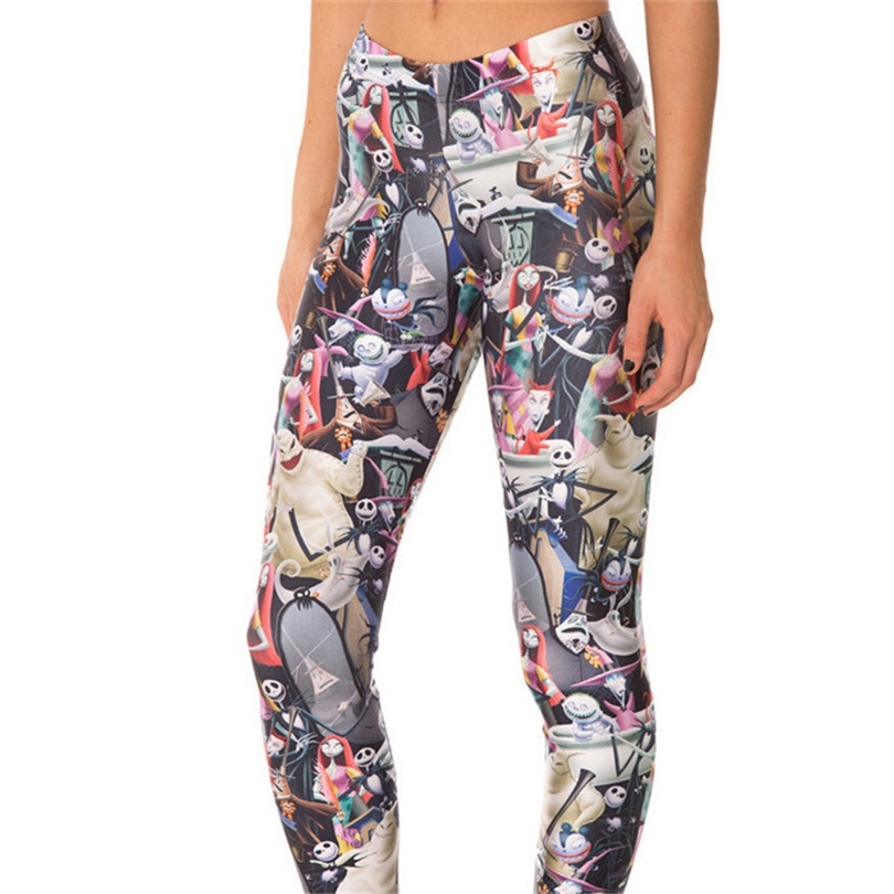 

YSDNCHI Digital Cartoon Print Leggings Women Fashion Fitness Trousers Halloween Gym Pants Sexy 211218, K141poker flower