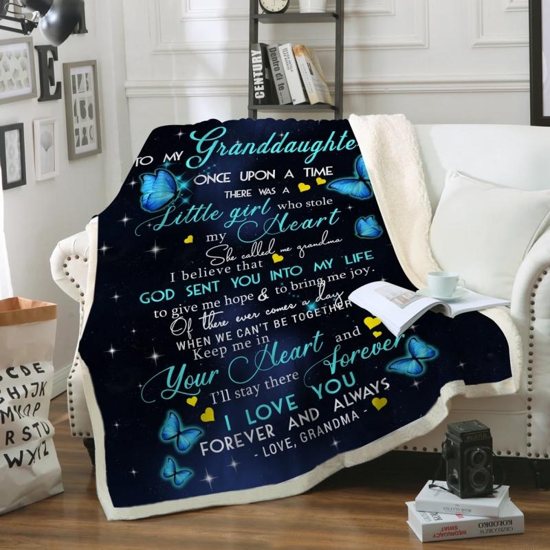 

Scarves 3D Print Rectangle Sherpa Blanket Wearable Throw FJ57
