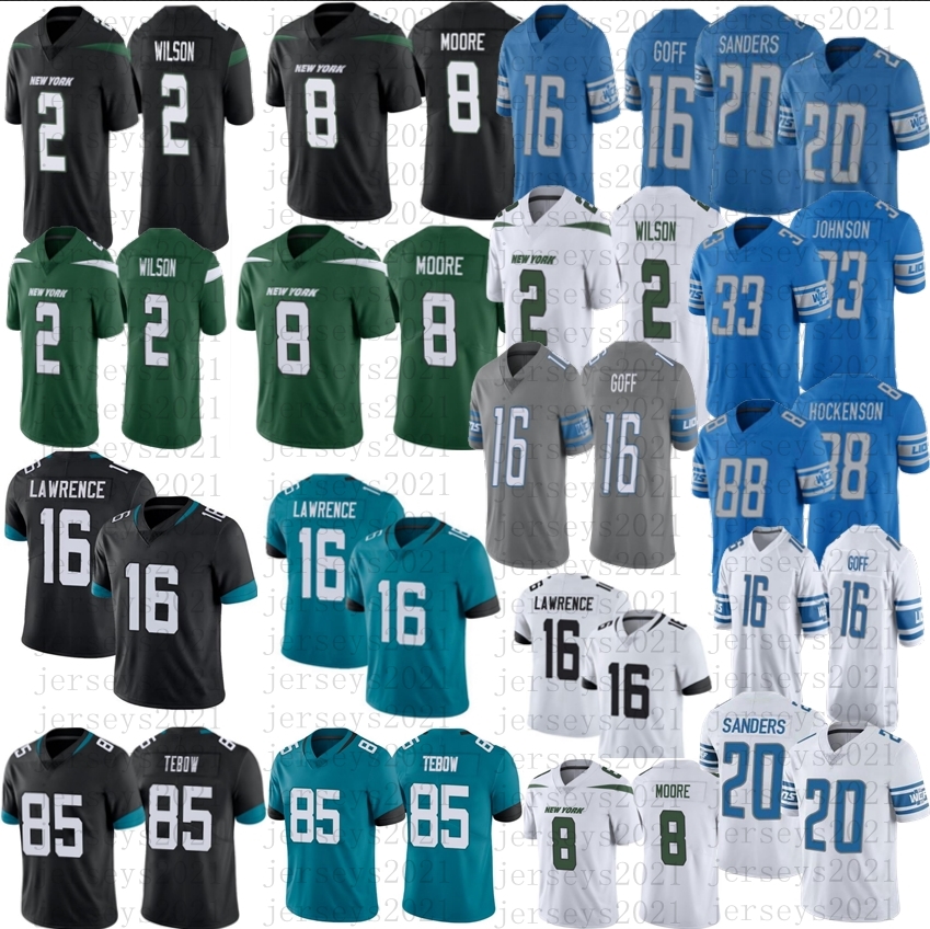 

Men football 44 Travon Walker 16 Trevor Lawrence 97 Aidan Hutchinson 85 Tim Tebow 20 Barry Sanders 16 Jared Goff 88 T.J. Hockenson stitched jerseys, As