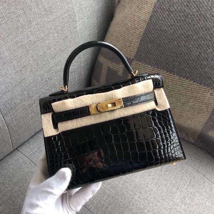 

New Luxurys h 2021 Family Kelly's Second Generation Alligator Portable One Shoulder Straddle Mini Leather Bag xwl