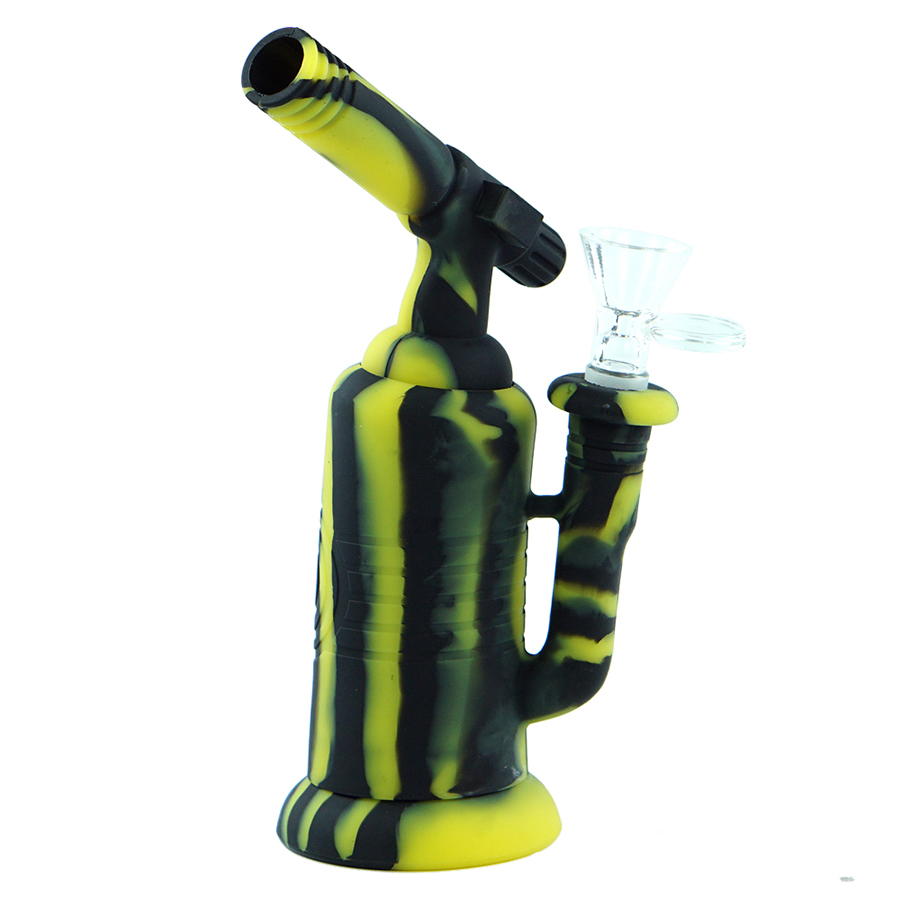 

water glass hookah smoking set oil rig bong pipe tobacco bubbler dab rigs the fire gun shape