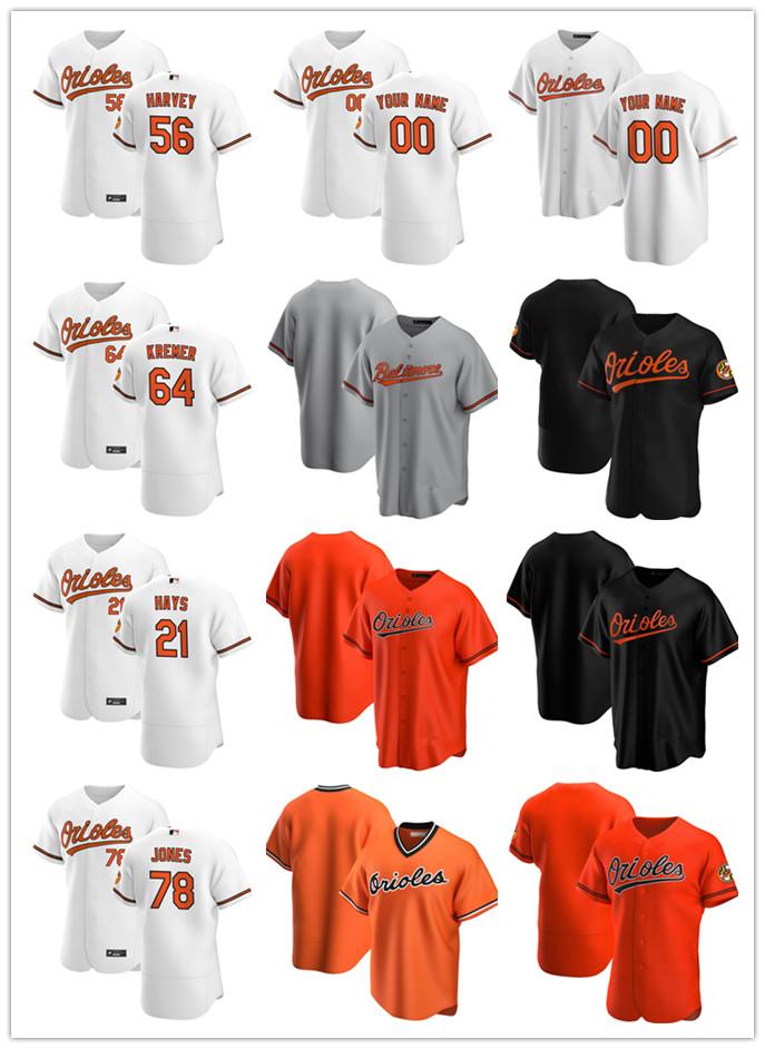 

Custom Jersey Mens women Youth Baltimore Orioles 56 Hunter Harvey 21 Austin Hays 78 Jahmai Jones 64 Dean Kremer Baseball Jerseys, Blue;black