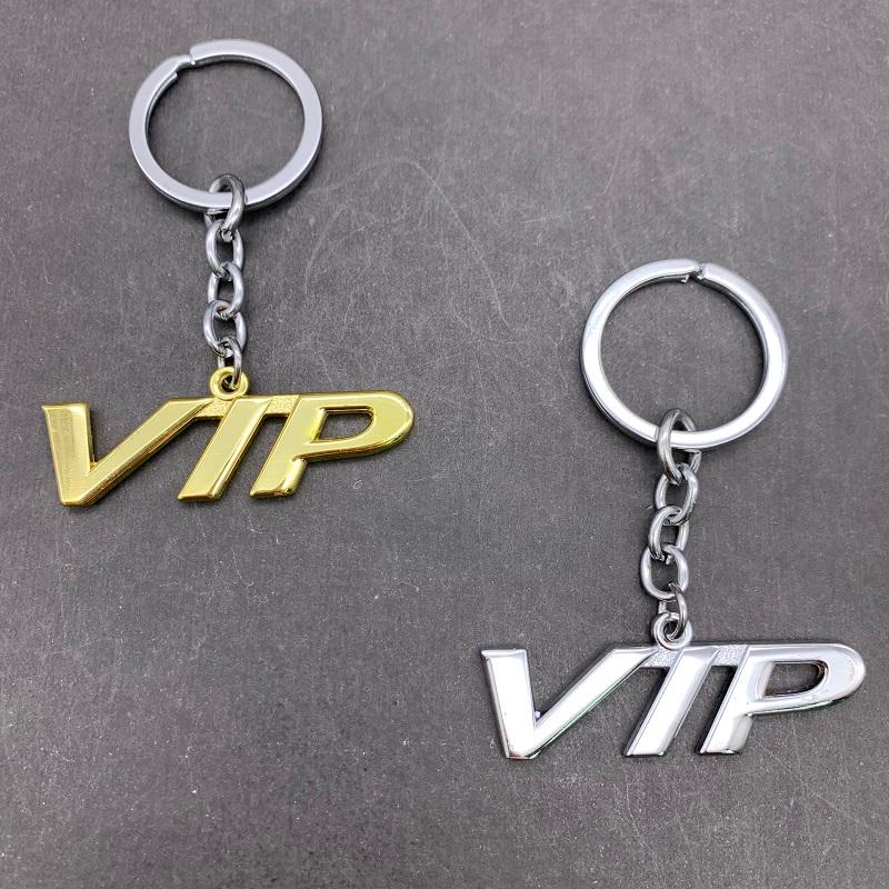 

Keychains Chrome Metal Car Logo Keyring Key Fob Keychain Gold VIP