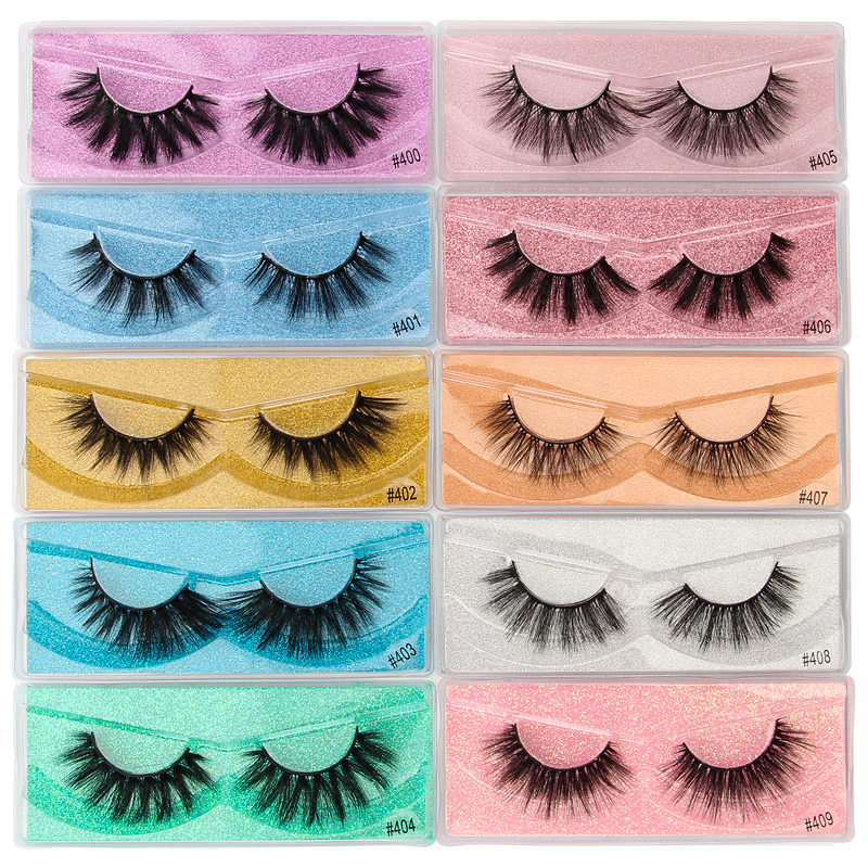 

Wholesale Lashes Mink Natural Long Wispies Fluffy Eyelashes 10-15mm False Eyelash Makeup Lash Extension
