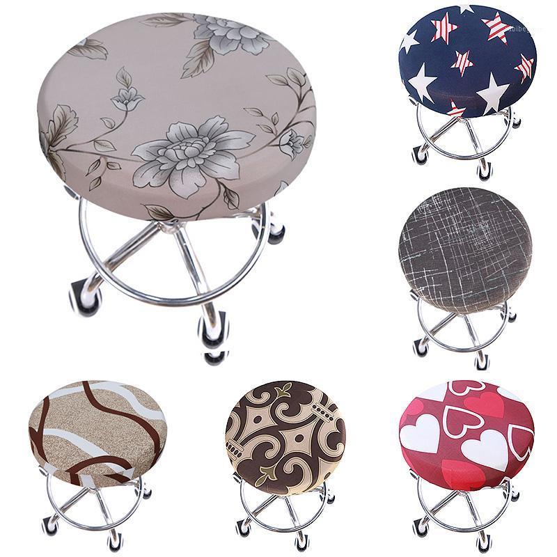 

Bar Stool Round Chair Cover Elastic Seat Case Dining Stretch Office