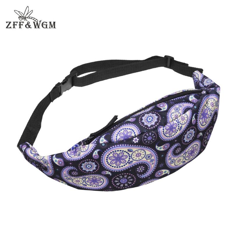 

ZFF&WGm 3D Print Belt Bag Designer Classic Waist For Girls Men Zipper Leather Bags