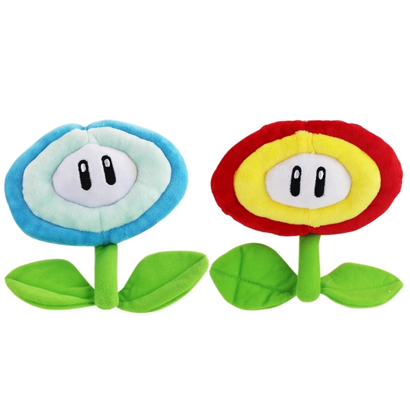 

17Cm Fire Ice Blue Flower Pluche Toys Cartoon Dolls Birthday gift for children