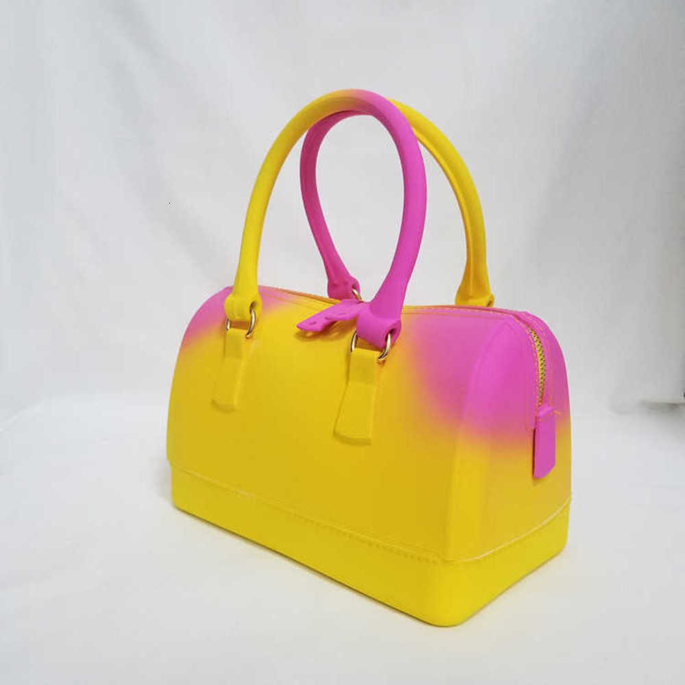 

bag Fashionable women's bag portable PVC jelly summer colorful graffiti, Large color a