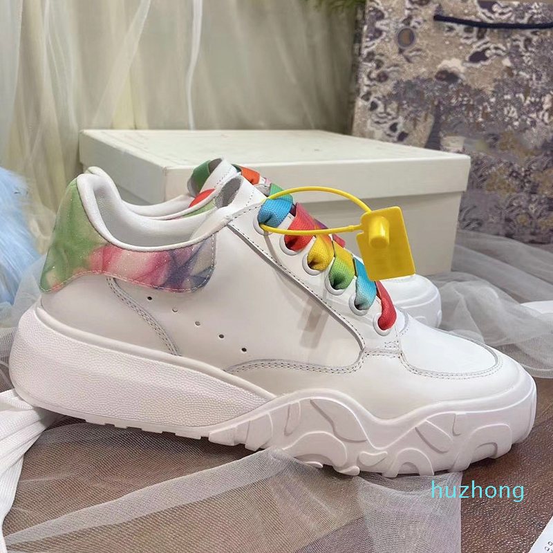 

NEW Multicolors Oversized court trainer platform casual shoes multi color white black orange green red blue glow in the dark women sneakers