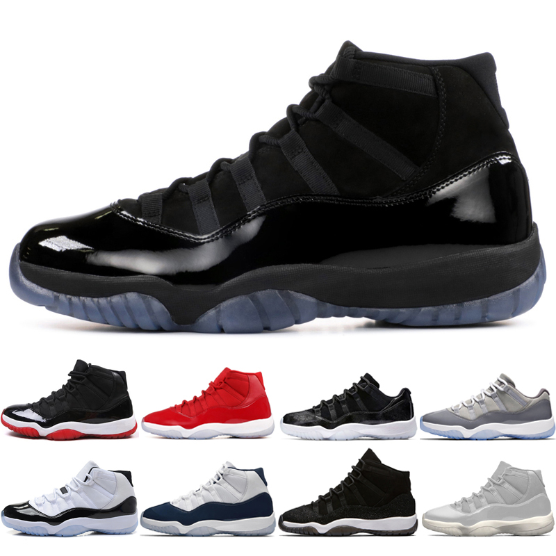 

11 11s Cap and Gown Prom Night Men Basketball Shoes Platinum Tint Gym Red Bred PRM Heiress Barons Concord 45 Cool Grey mens sport sneaker #1, #25 high platinum tint