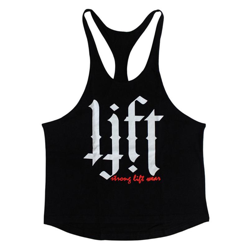 

Men' Tank Tops 2021 Top Men Sexy Vest Gyms Bodybuilding Stringers Muscle Workout Thin Belt Fitness Print O-neck Sportwear Clothing, White;black