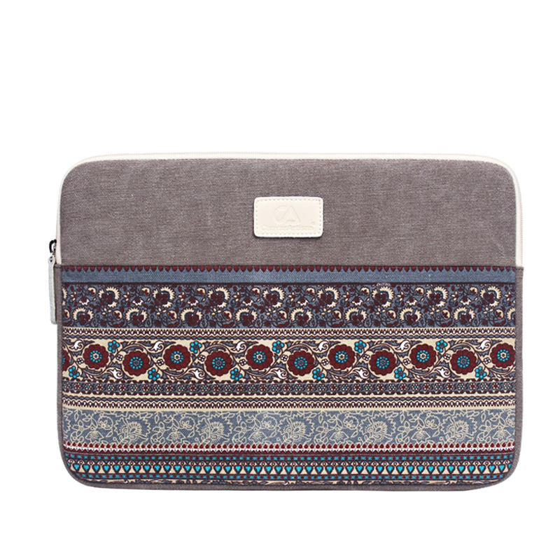 

Vintage Laptop Bag Sleeve 13 14 15 Inch Notebook Sleeve Bag For Macbook Air Pro Waterproof Laptop Case, Horizontal gray