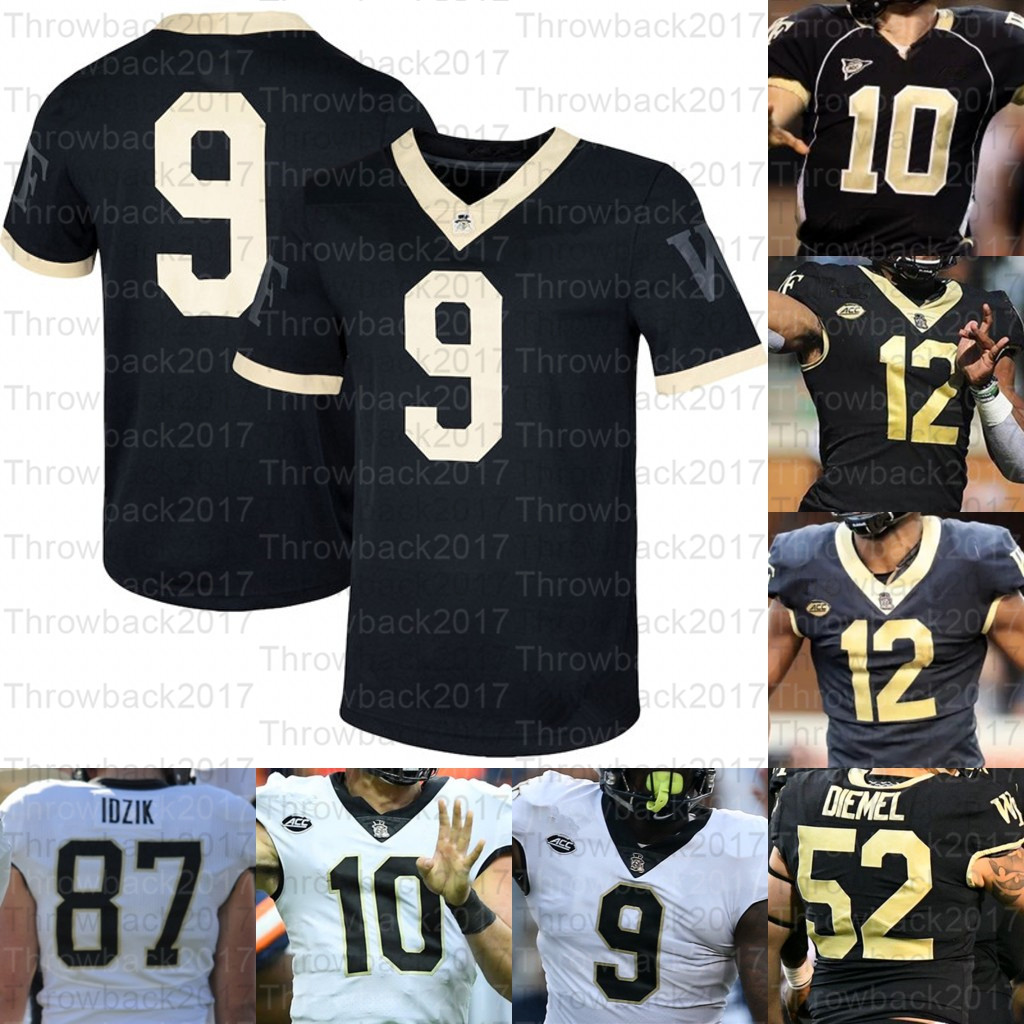 

Custom Wake Forest Demon Deacons College Football Jerseys Sam Hartman Beal-Smith Michael Kern Taylor Morin Jaquarii Roberson Donavon Greene Williams, Black