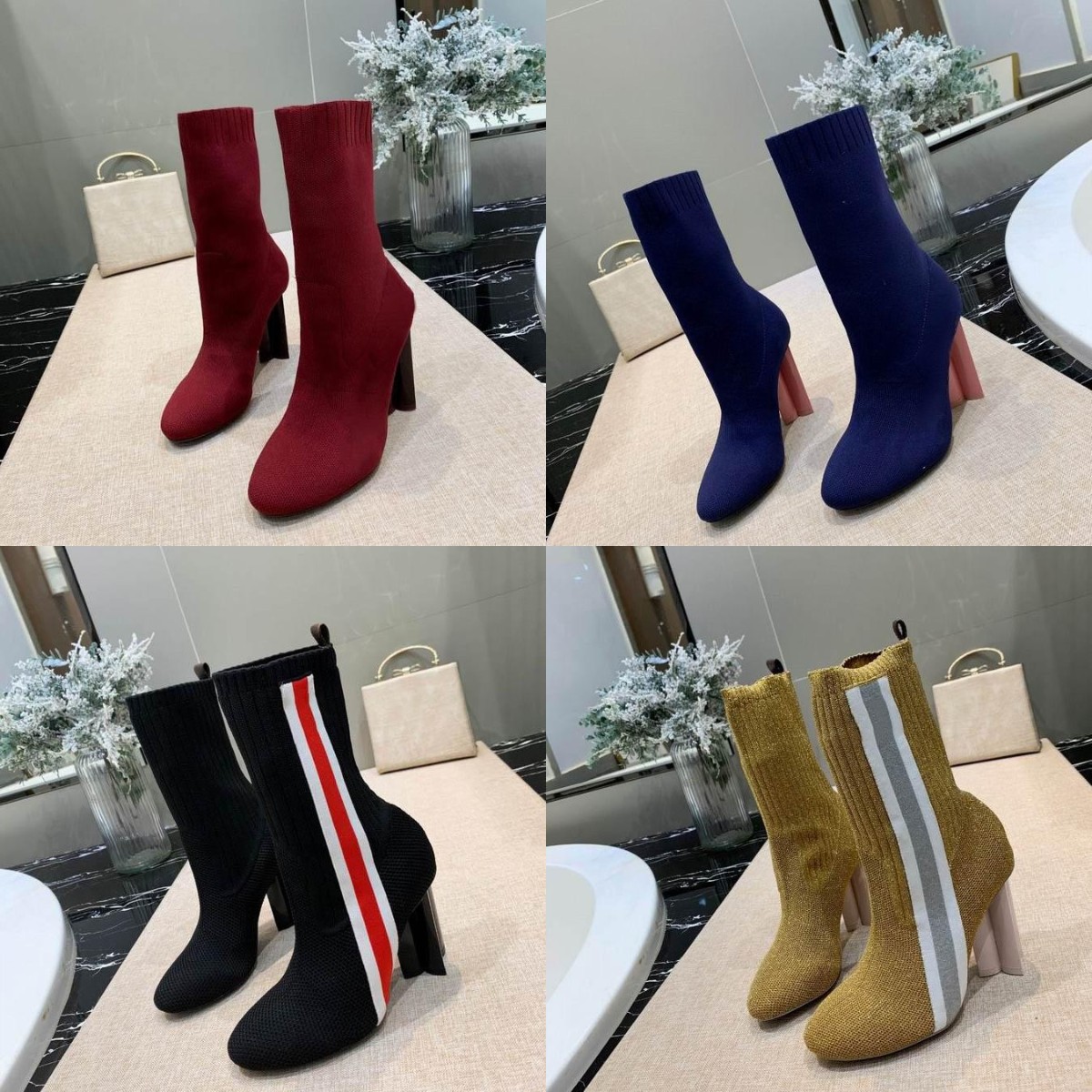 

2021 Boot Multicolor Leisure Time Women Autumn Winter Bottom Short Boots White Pink Black Shoelaces Comfortable To Wear Real Leather Medal Coarse Socks Shoes