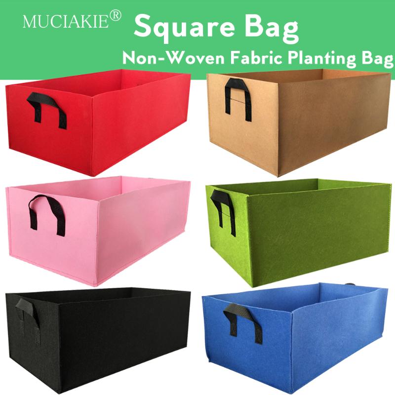

1PCS Square Fabric Grow Bag Pot Bags Garden Planting Vegetable Planter Nonwoven Fabrics Planters & Pots