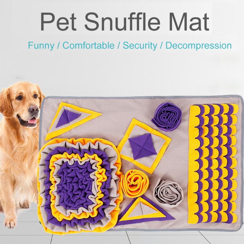 

DogLemi Dog Snuffle Splicing Mat Pet Feeding Activity Blanket Sniffing Training Detachable Fleece Pads Kennels & Pens