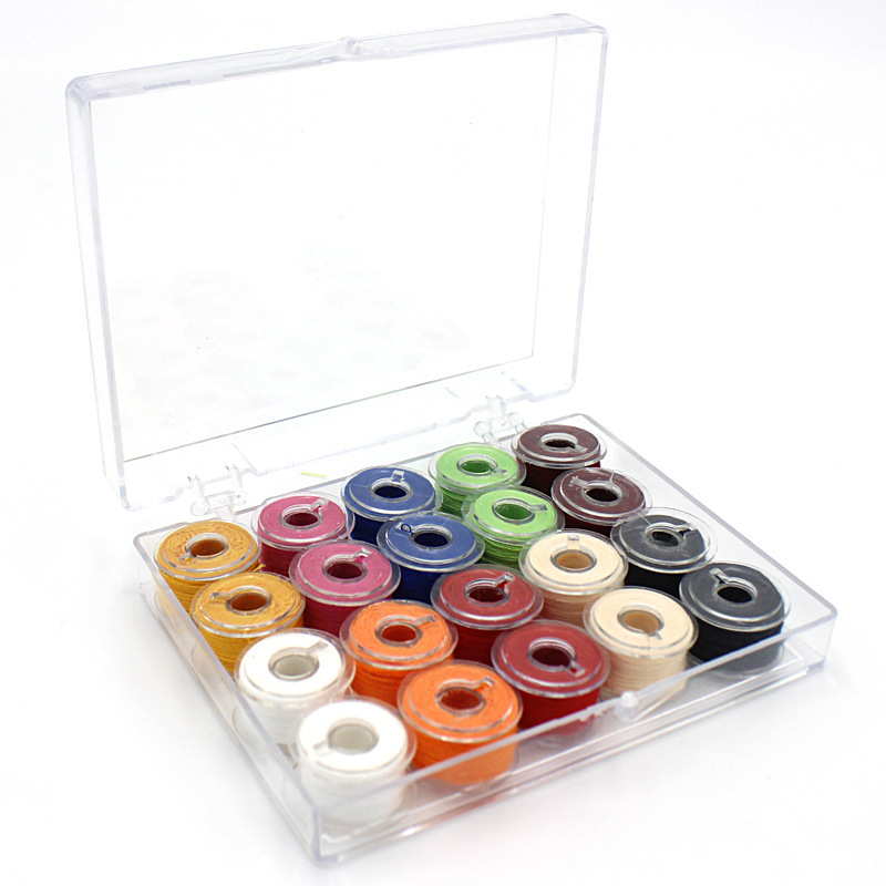 20Pcs/Box Spools Sewing Machine Bobbins Plastic Household Clothes SupplIies Transparent Multifunction Thread Core-image-690328717