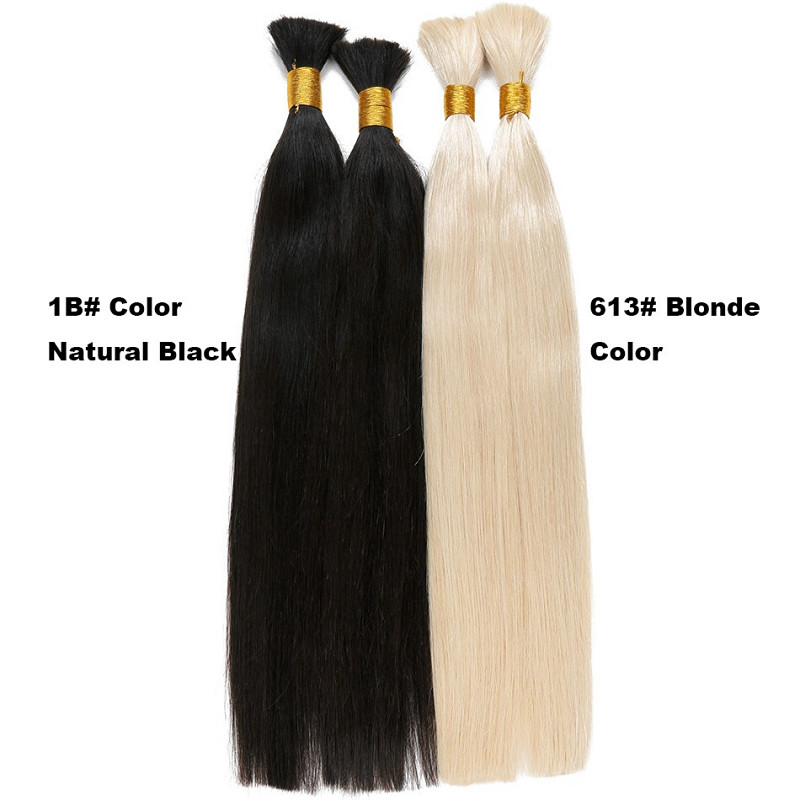 

100g hair bulk no weft Brazilian Straight wave For Braiding 1 Bundle 10 to 26 Inch Natural Color Hairs Extensions