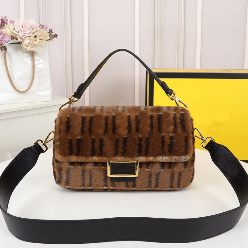 

Golden Velvet Crossbody Bag Fashion Flap Belt Purse Real Leather Bag Magnetic Bags Buckle Wide Bag Shoulder Baquette Tote Messenger Han Rqsb, Black