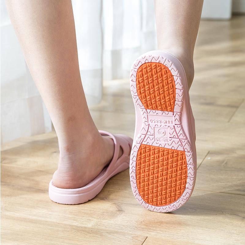 

Non-slip Shoes Women Summer Cool Kitchen Bathroom Thick Soft Bottom Indoor Slippers Boy Couples Home Old Man Wear Outside, Sky blue