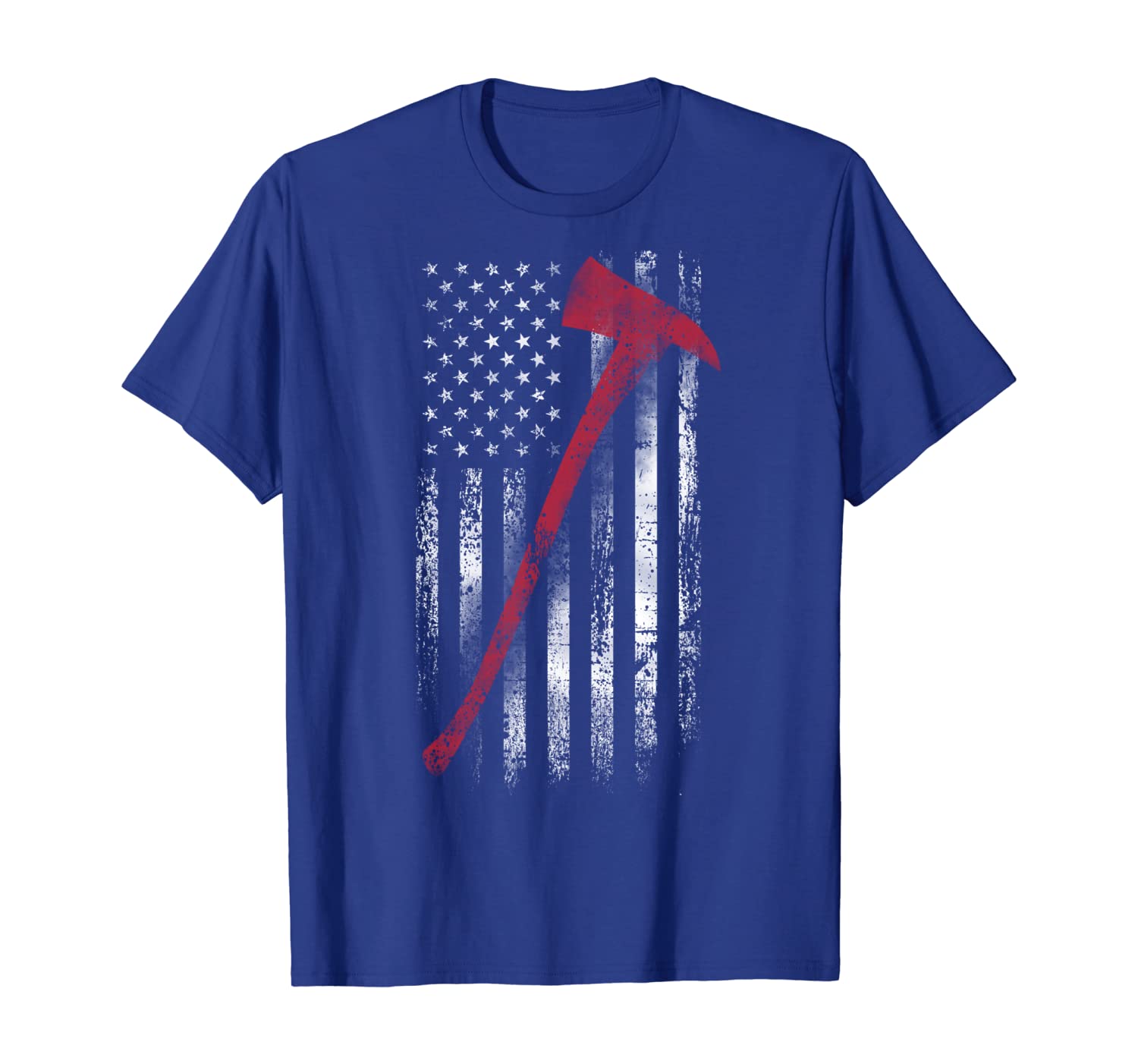 

thin red line firefighter axe t-shirt, White;black