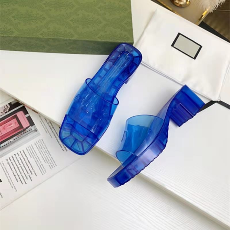 

2021 The latest women's slippers sandals super fashion transparent jelly shoes luxury custom logo comfortable and beautiful 35--41, Beige