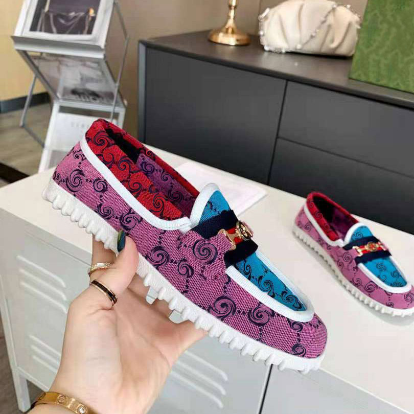 

woman man Embroidery printing loafers casual lazy shoes Men multicolor driving shoe sneakers women trainers runners Luuxurys sneaker with bo, Black