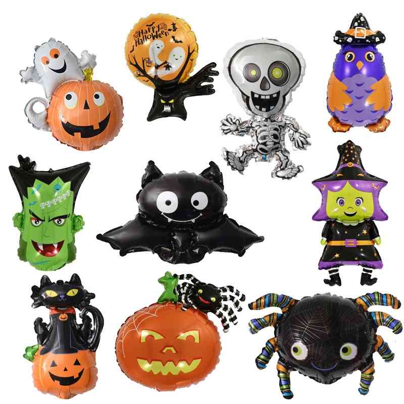 

Halloween film spider pumpkin cartoon mini aluminum foil balloon party decorations